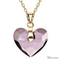 Truly In Love Heart Pendant With Gold Chain Made With Swarovski Elements